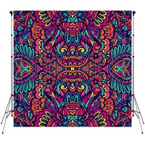 Abstract Colorful Festival Doodle Unique Ethnic Seamless Pattern Ornamental Backdrops 266292758