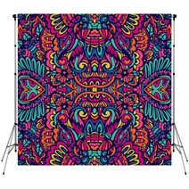 Abstract Colorful Festival Doodle Unique Ethnic Seamless Pattern Ornamental Backdrops 266292758
