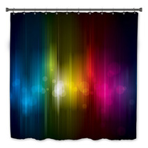Abstract Colorful Light On Dark Background. Bath Decor 51092857