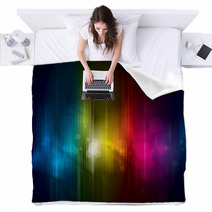 Abstract Colorful Light On Dark Background. Blankets 51092857