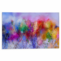 Abstract Colorful Oil Painting Landscape On Canvas Rugs 214179384