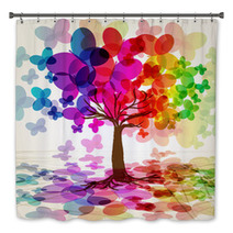 Abstract Colorful Tree. Vector. Bath Decor 23502281