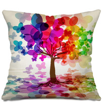 Abstract Colorful Tree. Vector. Pillows 23502281