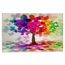 Abstract Colorful Tree. Vector. Rugs 23502281