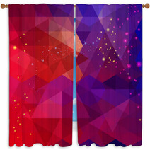 Abstract Colorful Triangle Pattern Background. Window Curtains 58468822