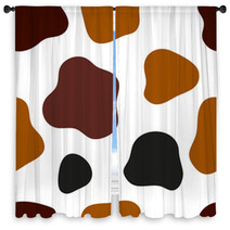 Abstract Cow Background Window Curtains 58865053