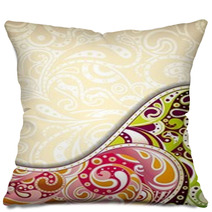Abstract Curve Background Pillows 52336137