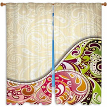 Abstract Curve Background Window Curtains 52336137