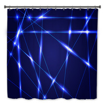 Abstract Dark Blue Background With Shiny Rays Bath Decor 69429990