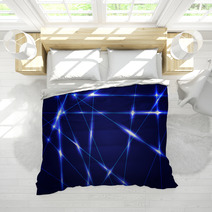 Abstract Dark Blue Background With Shiny Rays Bedding 69429990