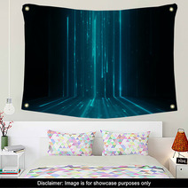 Abstract Data Stream Matrix Like Background Wall Art 59962820