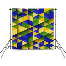 Abstract Design Using Brazil Flag Colours Backdrops 65685351