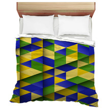 Abstract Design Using Brazil Flag Colours Bedding 65685351