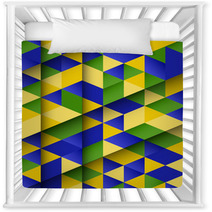 Abstract Design Using Brazil Flag Colours Nursery Decor 65685351