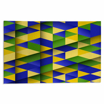 Abstract Design Using Brazil Flag Colours Rugs 65685351