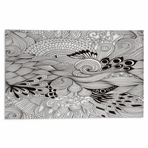 Abstract Doodle Ornament Hand Drawn Rugs 118190214