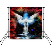 Abstract Figure And Wings Backdrops 88772399