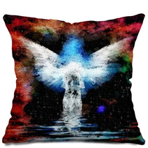 Abstract Figure And Wings Pillows 88772399