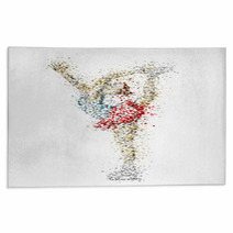 Abstract Figure Skater Rugs 42673264