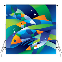 Abstract Fishes In The Depths Of The Ocean Backdrops 27873150