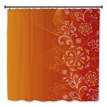 Abstract Floral Background Bath Decor 58704913