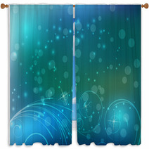 Abstract Floral Background Window Curtains 52419770