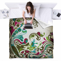 Abstract Floral Blankets 18161804