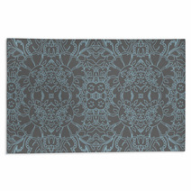 Abstract Floral Pattern On A Dark Background Rugs 47545119