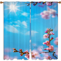 Abstract Floral Spring Background Window Curtains 51481605