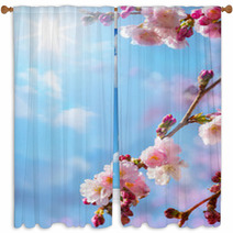 Abstract Floral Spring Background Window Curtains 51481694