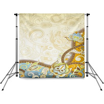 Abstract Floral Swirl Backdrops 60141962