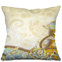 Abstract Floral Swirl Pillows 60141962