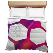 Abstract Football Background With Soccer Ball Shape Pattern Bedding 207881988