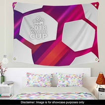 Abstract Football Background With Soccer Ball Shape Pattern Wall Art 207881988