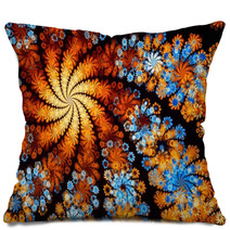 Abstract Fractal Floral Backgound Pillows 66299548