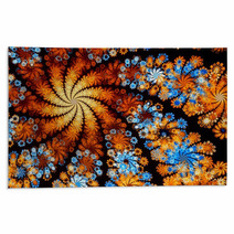 Abstract Fractal Floral Backgound Rugs 66299548