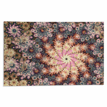 Abstract Fractal Floral Backgound Rugs 66604165