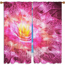 Abstract Fractal Flower Blossom Window Curtains 56347018