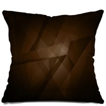 Abstract Futuristic Digital Technology Dark Brown Background Illustration Pillows 143970357