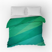 Abstract Geometric Background In Modern Blue And Green Beach Color Hues With Soft Lighting And Texture On Striped Block Pattern Bedding 146919927