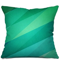 Abstract Geometric Background In Modern Blue And Green Beach Color Hues With Soft Lighting And Texture On Striped Block Pattern Pillows 146919927