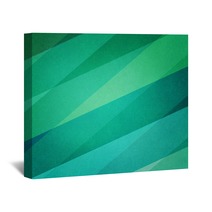 Abstract Geometric Background In Modern Blue And Green Beach Color Hues With Soft Lighting And Texture On Striped Block Pattern Wall Art 146919927