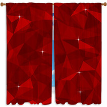 Abstract  Geometric  Background Window Curtains 72056510