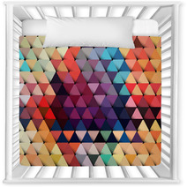 Abstract Geometric Background With Stylish Retro Color Tones. Nursery Decor 65707083