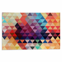 Abstract Geometric Background With Stylish Retro Colors Rugs 58525259