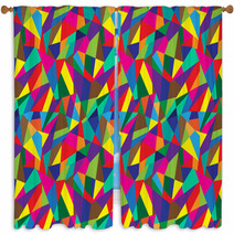Abstract Geometric Colorful Pattern Background. Window Curtains 71726022