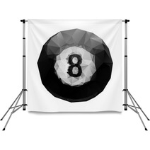 Abstract Geometric Polygonal 8 Ball Billiards For Your Design. Backdrops 57882024