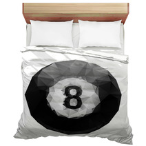 Abstract Geometric Polygonal 8 Ball Billiards For Your Design. Bedding 57882024