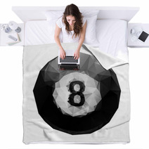 Abstract Geometric Polygonal 8 Ball Billiards For Your Design. Blankets 57882024