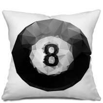 Abstract Geometric Polygonal 8 Ball Billiards For Your Design. Pillows 57882024